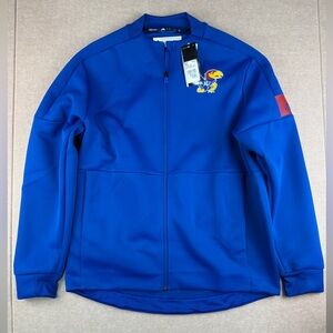 Adidas Jacket Men’s‎ Size Large Blue Kansas Jayhawks Full Zip NCAA Basketball